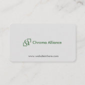 Minimalist Green Gray Clean Modern Managers Visitenkarte (Rückseite)