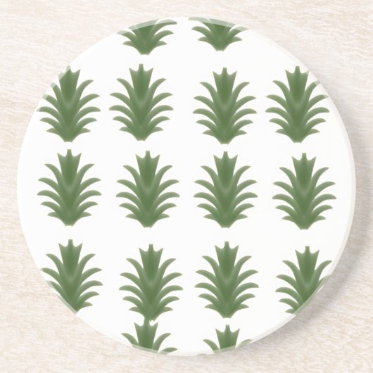 Minimalist Green Leaf Botanical Paper Plate Getränkeuntersetzer (Vorne)