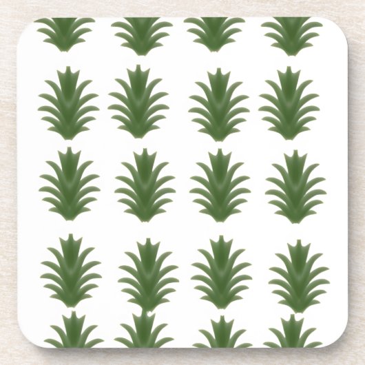 Minimalist Green Leaf Botanical Paper Plate Getränkeuntersetzer (Vorderseite)