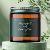 Minimalist Green Waterproof Cosmetics Jar Label Wasserflaschenetikett