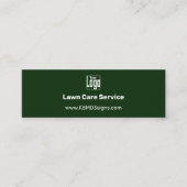 Minimalist Green & White Logo CTA QR-code Mini Visitenkarte (Vorderseite)