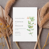 Minimalist Greenery Wedding Invitation Einladung