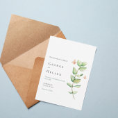 Minimalist Greenery Wedding Invitation Einladung
