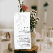 Minimalist Greenery Wedding Menu Menükarte