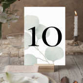 Minimalist Greenery Wedding Table Number Card Tischnummer