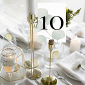 Minimalist Greenery Wedding Table Number Card Tischnummer