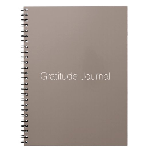 Minimalist greige beige custom gratitude journal notizblock (Vorderseite)