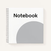 Minimalist Grey Circle Notebook Notizblock (Vorderseite)
