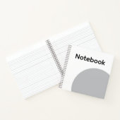 Minimalist Grey Circle Notebook Notizblock (Innenseite)