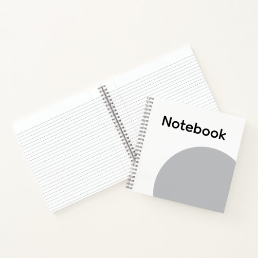 Minimalist Grey Circle Notebook Notizblock (Innenseite)