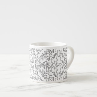 Minimalist Grey Floral Pattern Espressotasse