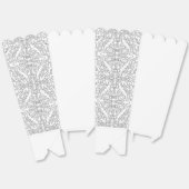 Minimalist Grey Floral Pattern Geschenkschachtel (Ungeklappt)