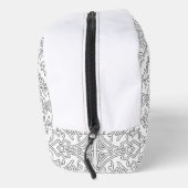 Minimalist Grey Floral Pattern Waschbeutel (Rechts)