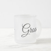 Minimalist Groom Frosted Glass Mug Mattglastasse (VorderseiteRechts)
