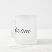 Minimalist Groom Frosted Glass Mug Mattglastasse (Vorderseite Links)