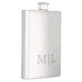 Minimalist Groomsman Gift Monogrammed Flachmann (Rechts)