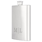 Minimalist Groomsman Gift Monogrammed Flachmann (Links)