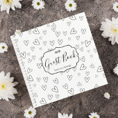 Minimalist Guest Book with Hand-Drawn Hearts Notizblock