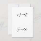 Minimalist Guest Name Table Card Place Card (Vorderseite)