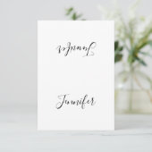 Minimalist Guest Name Table Card Place Card (Stehend Vorderseite)