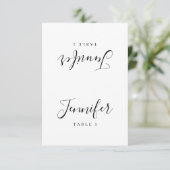 Minimalist Guest Name Table Card Place Card (Stehend Vorderseite)