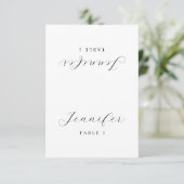 Minimalist Guest Name Table Card Place Card (Stehend Vorderseite)