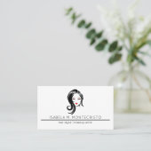 Minimalist Hair Stylist Visitenkarte (Stehend Vorderseite)