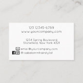 Minimalist Hair Stylist Visitenkarte (Rückseite)