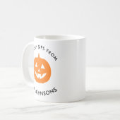 Minimalist Halloween Spooky Sips – Personalisiert Kaffeetasse (Vorderseite Links)