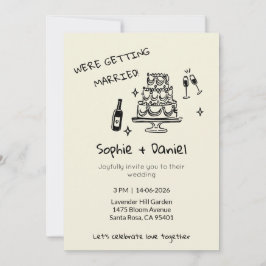 Minimalist Hand-Drawn Einladung