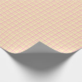Minimalist Hand Drawn Wobbly Grid Check Yellow Geschenkpapier (Ecke)