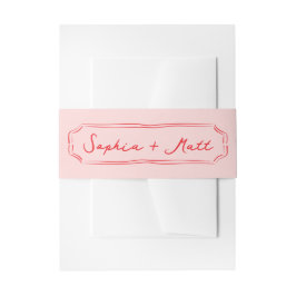 Minimalist Hand Written Wedding Invitation Einladungsbanderole