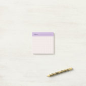 Minimalist HandDrawn Grid Topic Header Lilac Post-it Klebezettel (Auf Schreibtisch)