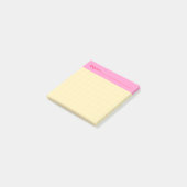 Minimalist HandDrawn Grid Topic Header Yellow Post-it Klebezettel (angewinkelt)