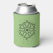 Minimalist handdrawn snowflake dosenkühler (Kanne Rückseite)