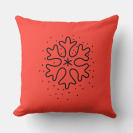 Minimalist handdrawn snowflake kissen