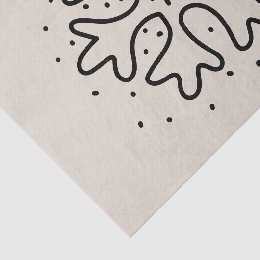 Minimalist handdrawn snowflake seidenpapier (Ausschnitt)