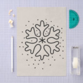 Minimalist handdrawn snowflake seidenpapier (Handwerk)