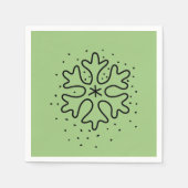Minimalist handdrawn snowflake serviette (Vorderseite)