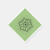 Minimalist handdrawn snowflake serviette (Ecke)