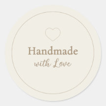 Minimalist "Handgefertigt mit Liebe" Creme