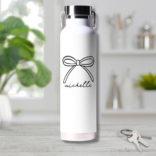 Minimalist Handgezeichneter Bogen Name Trinkflasche