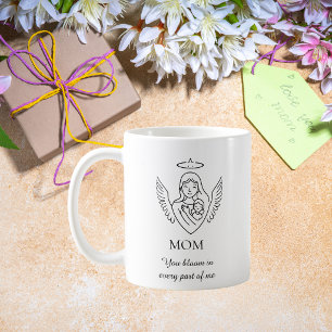 Minimalist Handgezeichneter Muttertags-Spruch Kaff Kaffeetasse