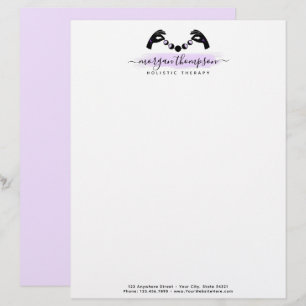 Minimalist Hands & Mondphasen Metaphysische Reiki Briefbogen