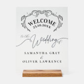 Minimalist Handwritten Elegant Welcome Sign Acrylschild (Vorderseite)