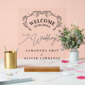 Minimalist Handwritten Elegant Welcome Sign Acrylschild (Hochzeit)