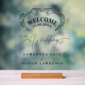 Minimalist Handwritten Elegant Welcome Sign Acrylschild (Neutral)