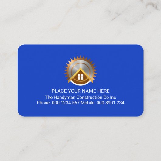 Minimalist Handyman Border Lines Visitenkarte (Rückseite)