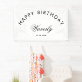 Minimalist Happy Birthday Classic White Banner (Insitu)