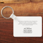 Minimalist Happy Closing Day from Realtor Budget  Schlüsselanhänger (Rückseite)
